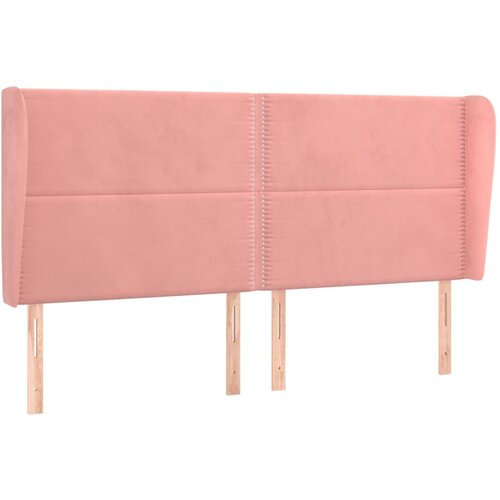 Maison Chic posteljno vzglavje - vzglavna omarica - nočna omarica z u&amp;scaron;esi roza 183x23x118/128 cm žamet, (21713231) Slike