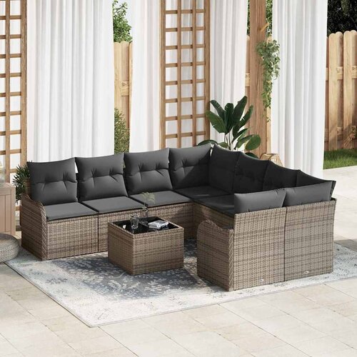  Sjedeća garnitura za vrt 9 kom. 8-Broj sjedala 232,5 x 234 x 85 cm Slike