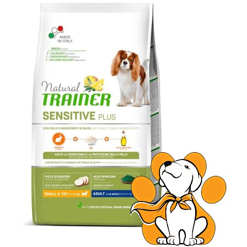 Natural trainer sensitive Plus Small&amp;amp;Toy Adult Rabbit 800g, Hrana Sa Zečetinom Slike