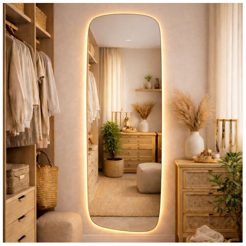  Baltica Design- LED ogledalo sa pozadinskim osvetljenjem STONE CALM LED/15W/230V 2700K 155x50 cm IP65 Slike