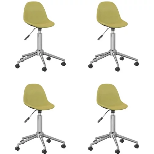  3086057 Swivel Dining Chairs 4 pcs Green Fabric (2x333470)