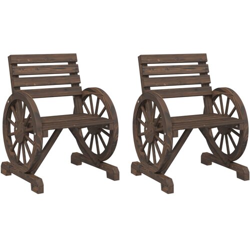 Maison Chic Vrtni Stoli - Stol za vrt 2 kosa 58x58x78,5 cm trden les jelke JS482, (21877340) Cene
