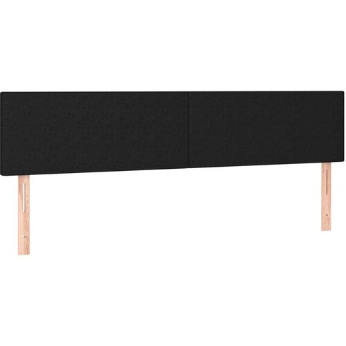  Box spring s madracem LED crni 160x200 cm od tkanine Slike