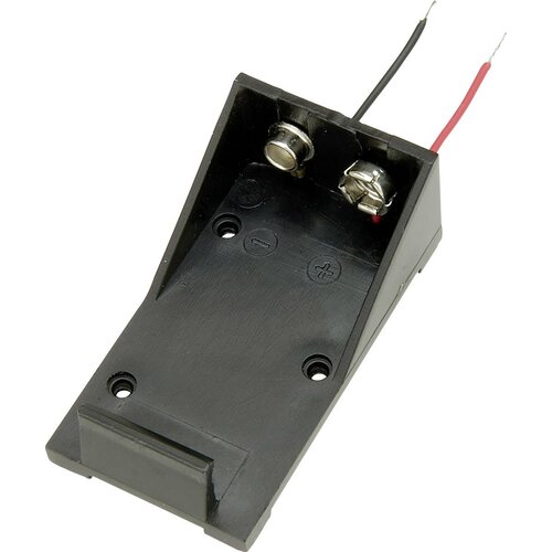 TRU COMPONENTS Nosilec baterije 1x 9 V kabelski kabel TRU KOMPONENTE BH9VA Držalo za baterije 1x 9 V Block kabel BH9VA, (20636044) Slike