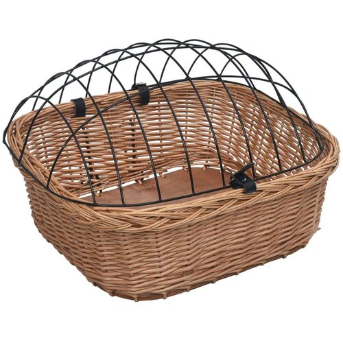  Prednja ko&amp;scaron;ara za bicikl s poklopcem 50x45x35 cm prirodna vrba Slike
