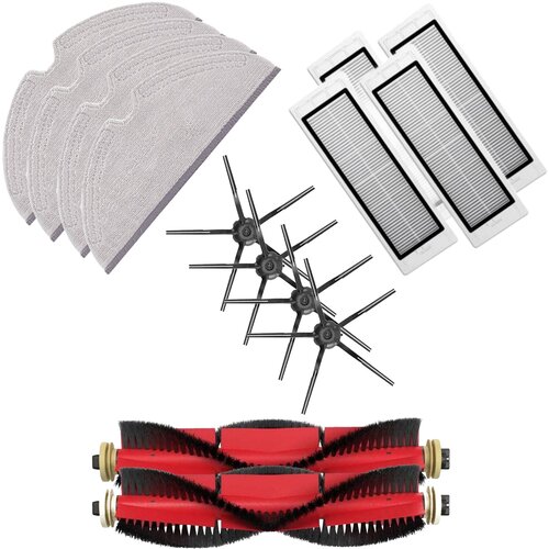  Ultra-pack s krpama i crnim bočnim četkama za Roborock S5, S6, E5, S50, S55 Slike