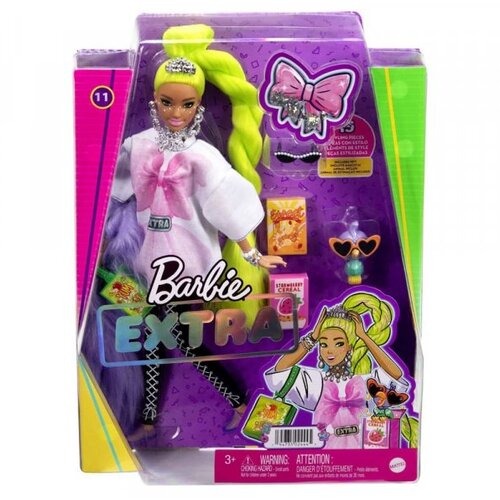 Barbie Mattel Extra - Neonski zeleni lasje (HDJ44), (21382371) Cene