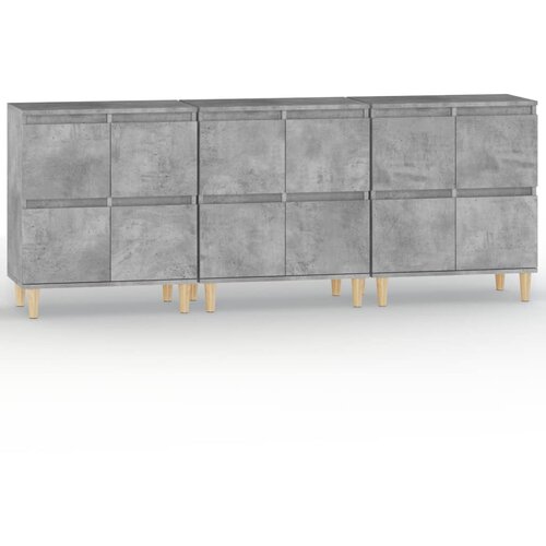 Maison Chic Komoda - Predalnik 3 kosa betonsko siva 60x35x70 cm inženirski les, (21721074) Slike