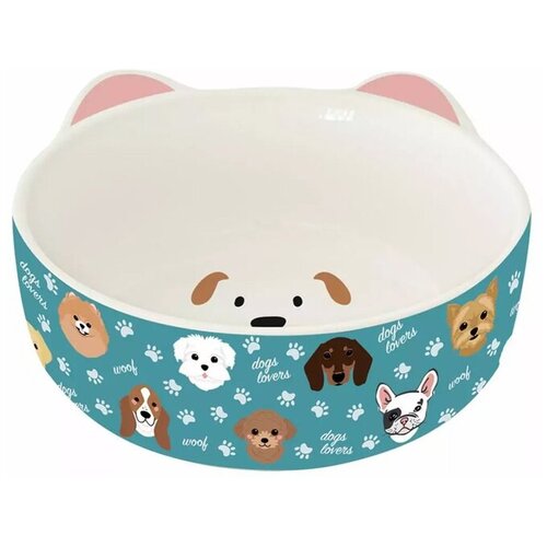 Easy Life skleda za psa Dogs Family 20,5 cm, okrogla, porcelan Slike