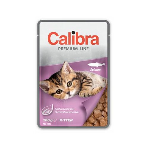 CALIBRA Cat Kitten Kesica Losos, hrana za mačke 100g Slike
