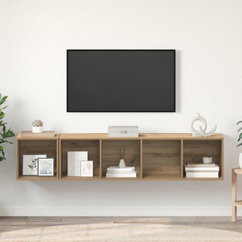 vidaXL Set TV stalka s pohranom 2 pcs hrast artisan 37 x 37 x 142.5 cm Cijene
