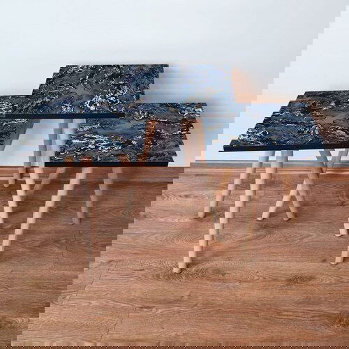 Hanah home 3Shp278 - navy blue navy bluegreybeige nesting table (3 pieces) Cene