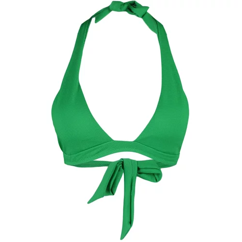 Trendyol Green Textured Halterneck Bikini Top