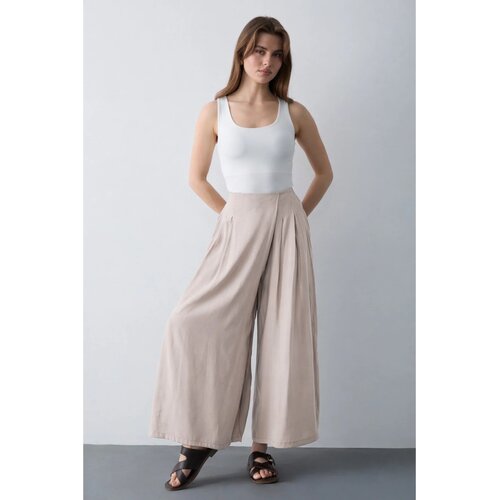 TRENDYOLMILLA ženska pantalona Twoss26Pl00081, kamena-bež Cene