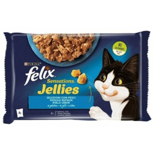 Friskies Purina Felix Sensation Multipack Za Mačke Losos 4 x 85 g - 340 g Cene