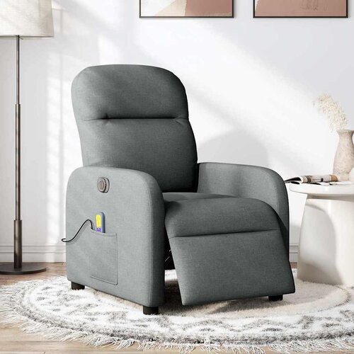 Maison Chic Električni masažni naslanjač - Relax naslanjač temno sivo blago, (22061944) Cene