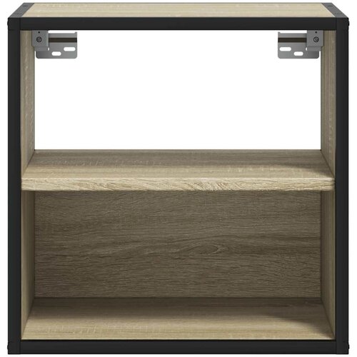  Zidni noćni ormarić sonoma hrast 40x31x39,5 cm Smeđa Slike