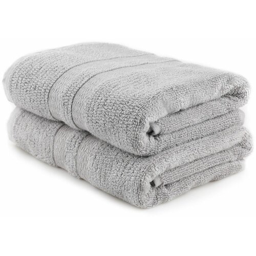 ayliz - grey grey bath towel set (2 pieces) Slike