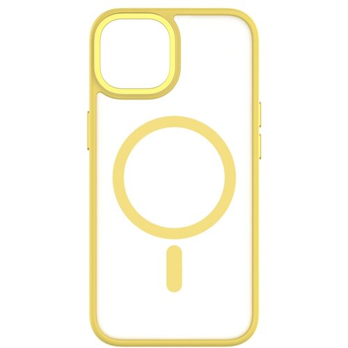 QDOS Ovitek za iPhone 14 Hybrid Soft with Snap MagSafe, združljiv, Rumena, (21153741) Cene