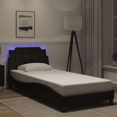  Okvir kreveta s LED-om bez madraca Zadar crni 100x203 cm - Crna 100 x 203 cm Cijene