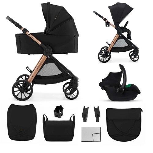 Kinderkraft KOLICA ZA BEBE SET 3U1 VESTO 2 BLACK Slike