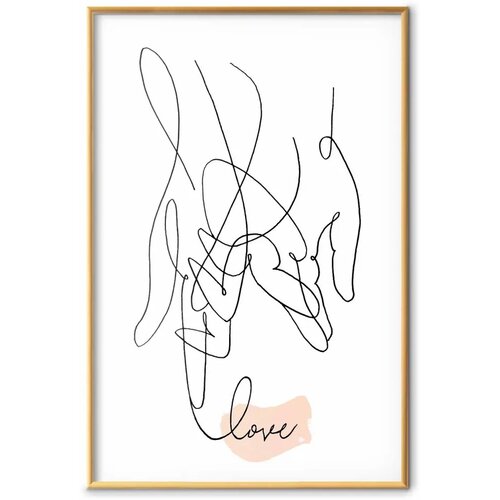  Plakat - Tangled Feelings 60x90 Zlatni okvir Cijene