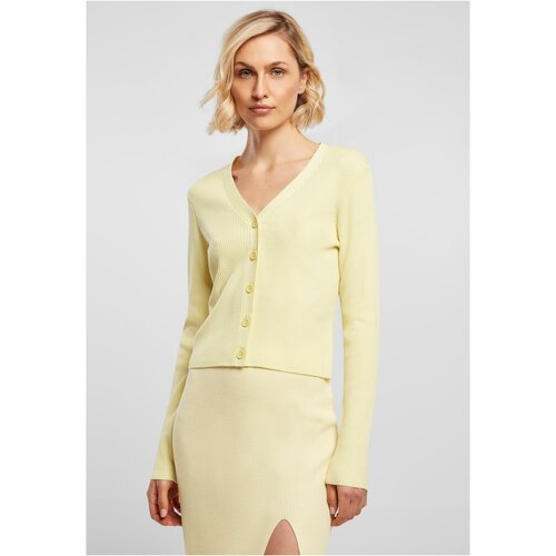 UC Ladies Women's sweater with short rib knit soft yellow Slike