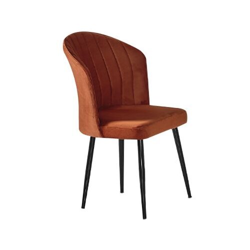 Hanah home Rubi - Orange, Black OrangeBlack Chair Set (4 Pieces) Cene