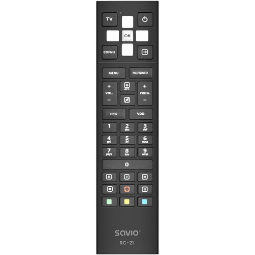 Savio RC-21 remote control IR Wireless TV set-top box Press buttons Cijene