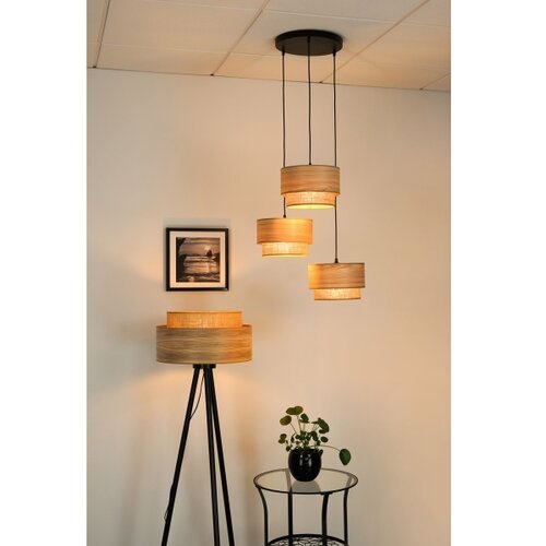  Brilagi - Visilica na sajli MONTANA BOHO 3xE27/15W/230V braon/crna Slike