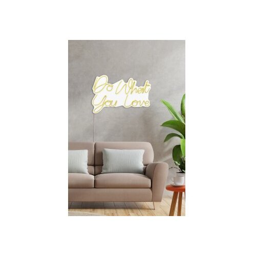 WALLXPERT dekorativna plastična led rasveta do what you love yellow Cene