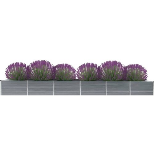  Visoka greda pocinkano jeklo 480x80x45 cm siva Slike