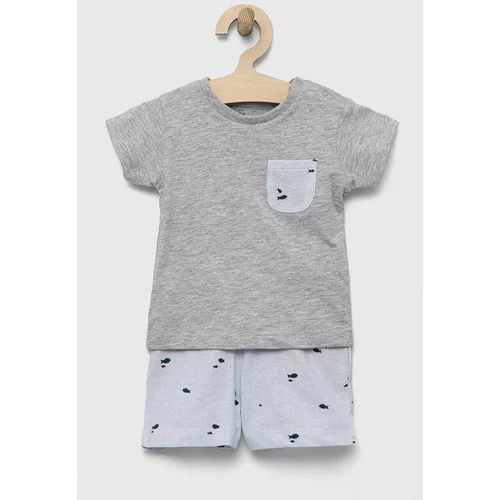 Zippy Dječja pamučna pidžama boja: siva, s uzorkom