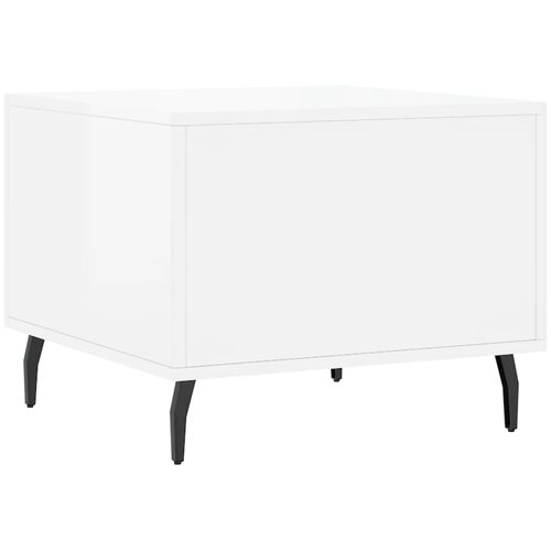  Stolići za kavu 2 kom sjajni bijeli 50x50x40 konstruirano drvo Bijela Slike