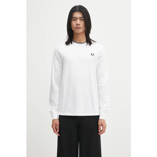 Fred Perry Pamučna majica boja: bijela, bez uzorka, M9602 Slike