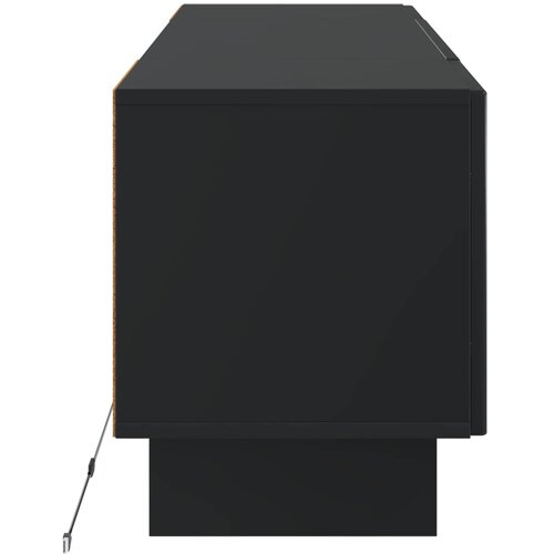 LED TV kabinet Crna Konstruirano drvo Slike