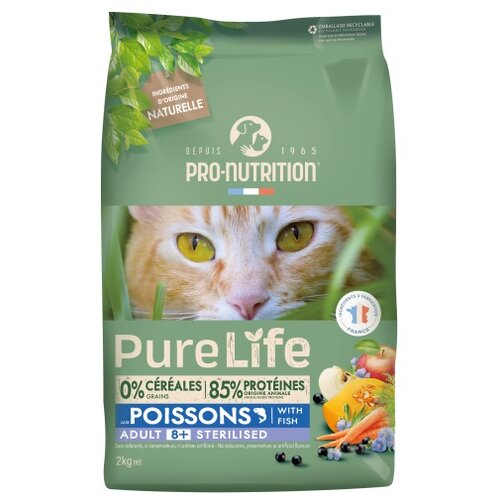 Pro Nutrition pure life cat hrana za mačke - sterilised 8+ 2kg Slike