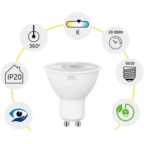 Toolight Żar&amp;oacute;wka LED RSL044 GU10 7W Neutral Slike