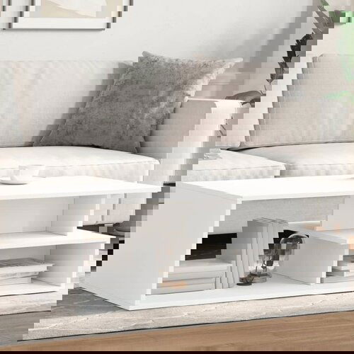 Furnova Klubska mizica bela 102x55x35 cm inženirski les, (21915251) Slike