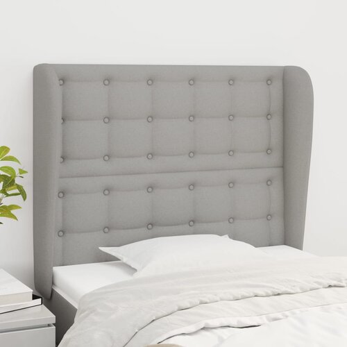  Uzglavlje s u&scaron;ima svjetlosivo 83 x 23 x 118/128 cm od tkanine Cijene