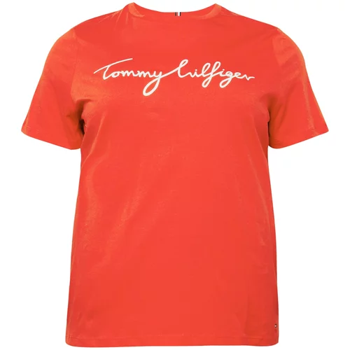 Tommy Hilfiger Curve Majica rdeča / bela