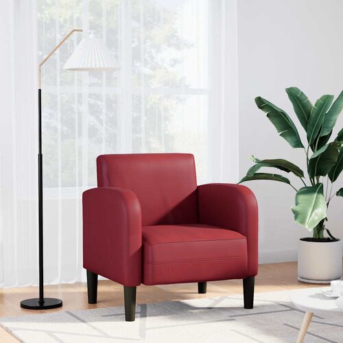 SOFA fotelja s naslonima za ruke vino crvena 54 cm umjetna koža Cijene