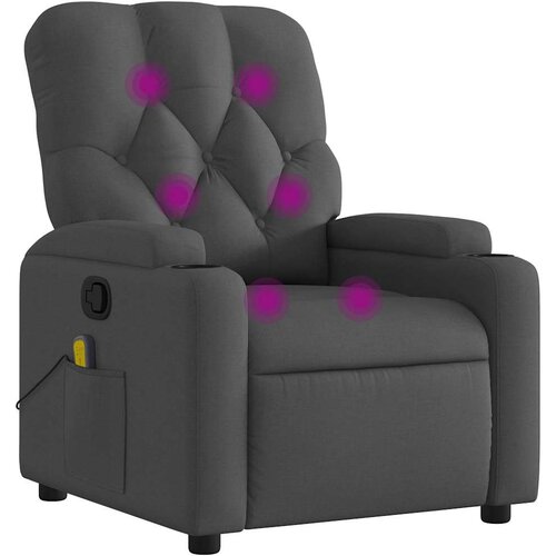 Maison Chic masažni naslanjač - Relax naslanjač temno sivo blago, (22134903) Cene