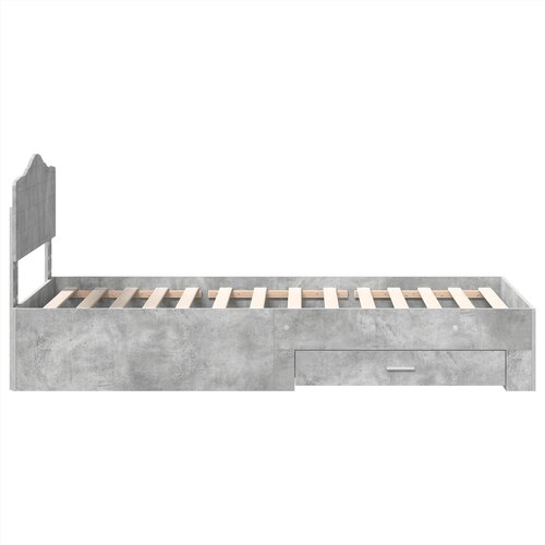  Krevetna konstrukcija s ladicama Betonski sivi 90 x 190 cm Siva 196 x 93 x 90 cm Slike