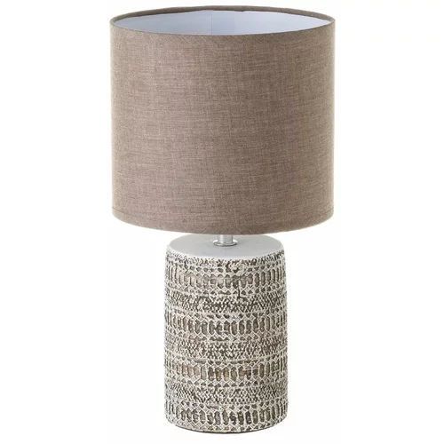 Casa Selección Rjava namizna svetilka s tekstilnim senčnikom (višina 33,5 cm) – Casa Selección