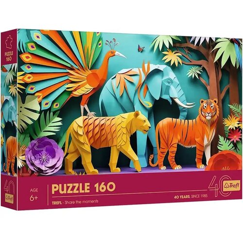 Trefl 40. obljetnica - Paper Art: Džungla, puzzle od 160 dijelova - Cijene