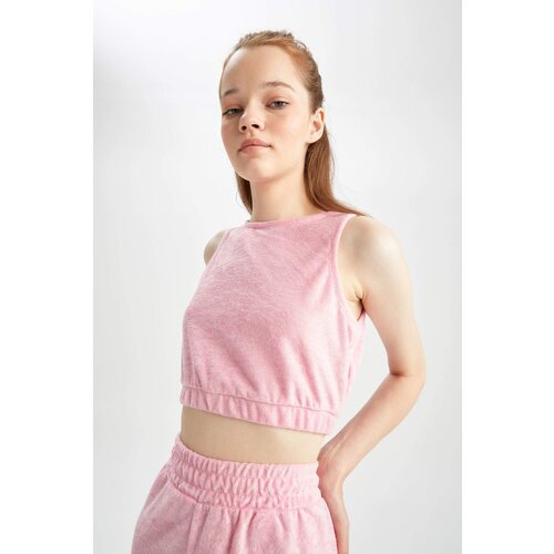 Defacto Cool Fitted Halter Collar Terry Fabric Singlet Slike