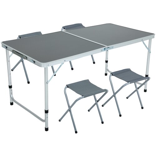 AKORD AGIS turistični set mize + 4 stoli siva, (21713916) Slike