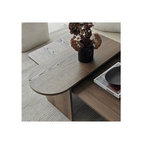 Hanah home Set stočića za kafu Paris Bronze Orah Slike