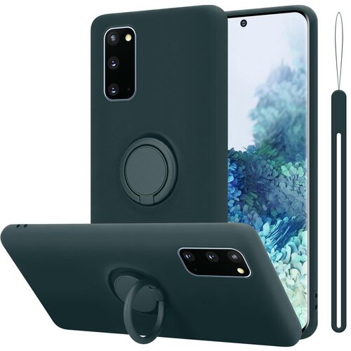 Cadorabo Ohi&scaron;je, združljiv s Samsungom v tekoči zeleni barvi - za&scaron;čitni pokrov iz fleksibilnega silikona TPU z obročem, (20586288) Cene